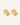 Jade Square Block earrings in gold-plated stainless steel