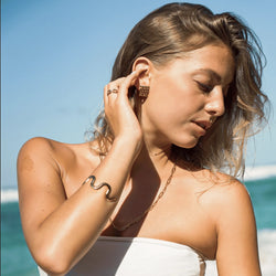 Jade Square Block Earrings
