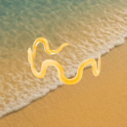 Waves Open Cuff Guld Armband