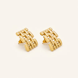 Jade Square Block Earrings