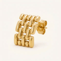Jade Square Block Earrings