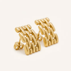 Jade Square Block Earrings